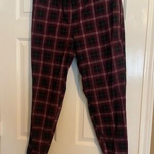 Maurices Burgundy Plaid Chinos